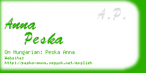 anna peska business card